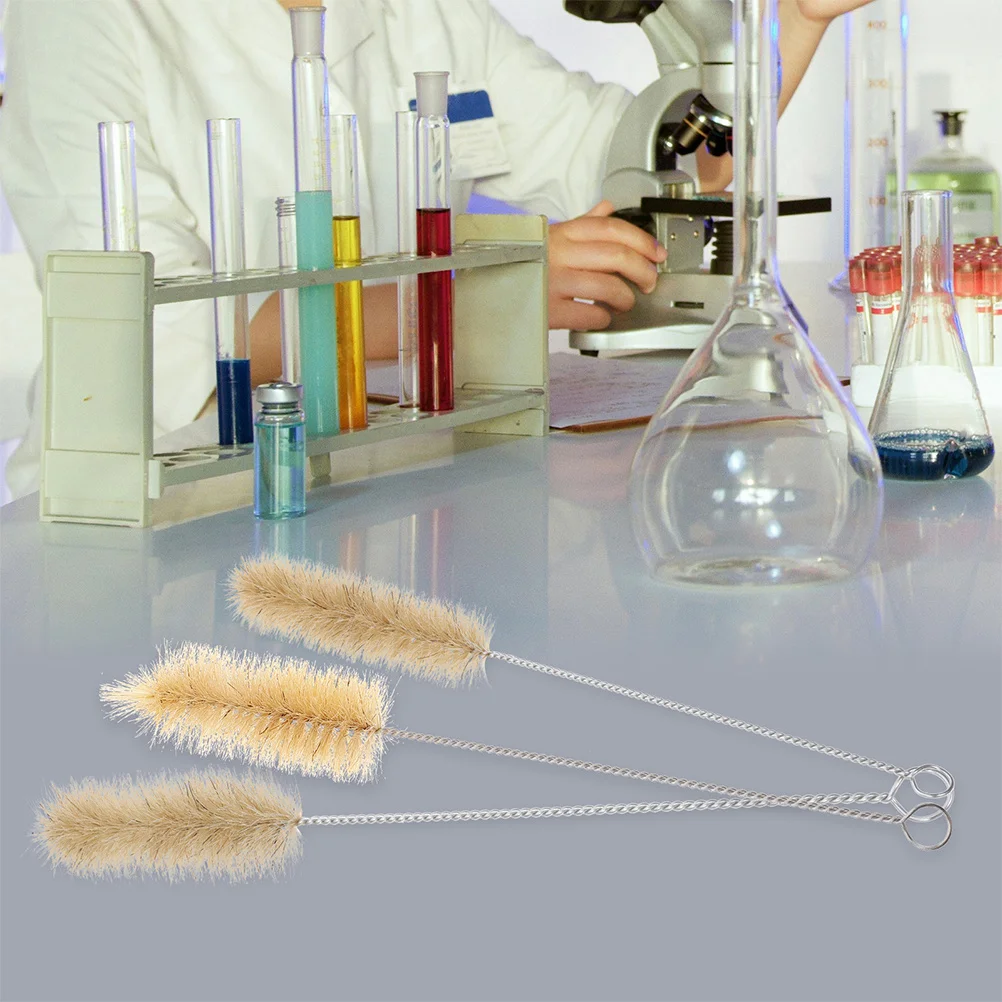 

6Pcs Wire Cleaning Brush Stainless Steel Bristle Flask Bottle Test Tube Laboratory Glassware Cleaning Brushes Flask Brush