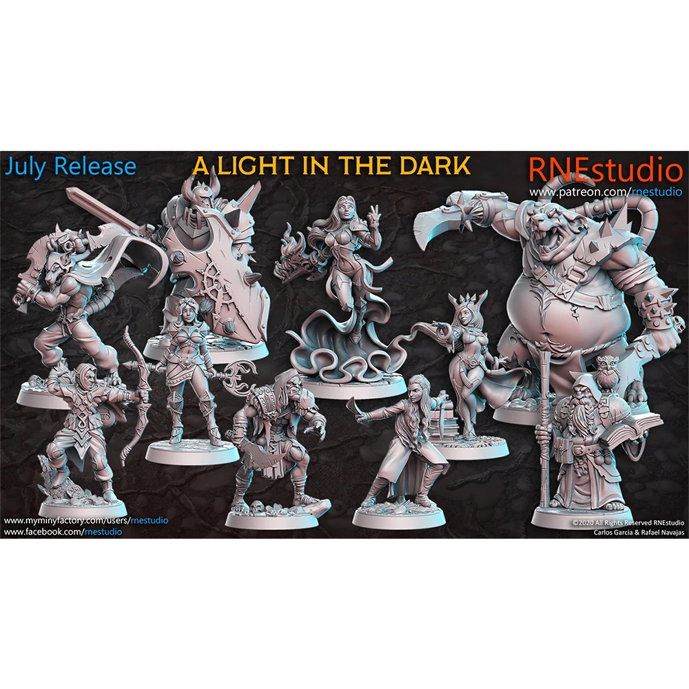 

Rat Assassin, Dwarf Witch, Elf Sagittarius, Chaos Dragon, and Dungeon DND Running Team Board Game Chess Model