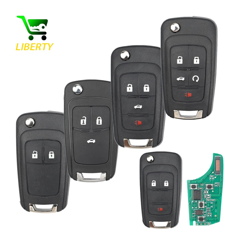 Liberty 2/3/4/5 pulsanti Chiave telecomando per auto 315/433MHZ per Chevrolet Malibu Cruze Aveo Spark Sail Opel Vauxhall GMC ID46 Chip