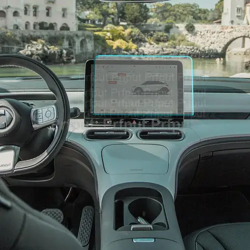 Imagen 2 del producto Película protectora de pantalla de vidrio templado para Smart # 1 3 2023 2024 instrumento de navegación GPS de radio de infotación de coche de 12,8 pulgadas