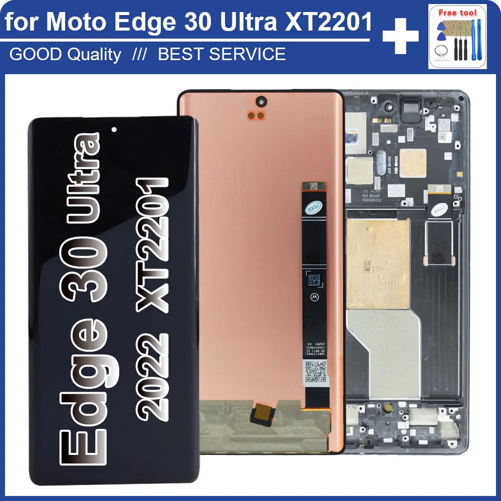 6,7-calowy wyświetlacz LCD do Motorola Moto Edge 30 Ultra XT-2201 2022 Wyświetlacz LCD Ekran dotykowy Digitizer Zamiennik do Moto Edge 30 Ultra