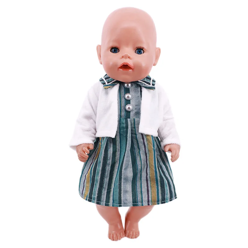 American Butter Baby Reborn Dolls fur s Accessrespiration, Jupe en fil de mode, Tenues de bébé fille OG, Vêtements décontractés, 18 po, 43cm