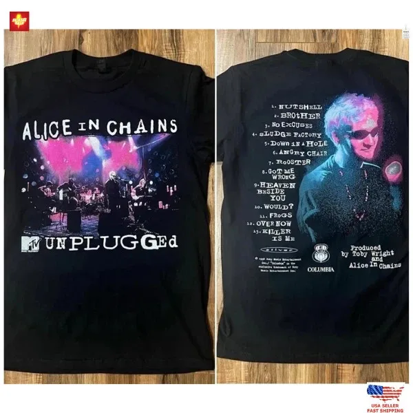 Alice In Chains MTV Unplugged Two Sided Remake T-Shirt HOT TREND S-5XL