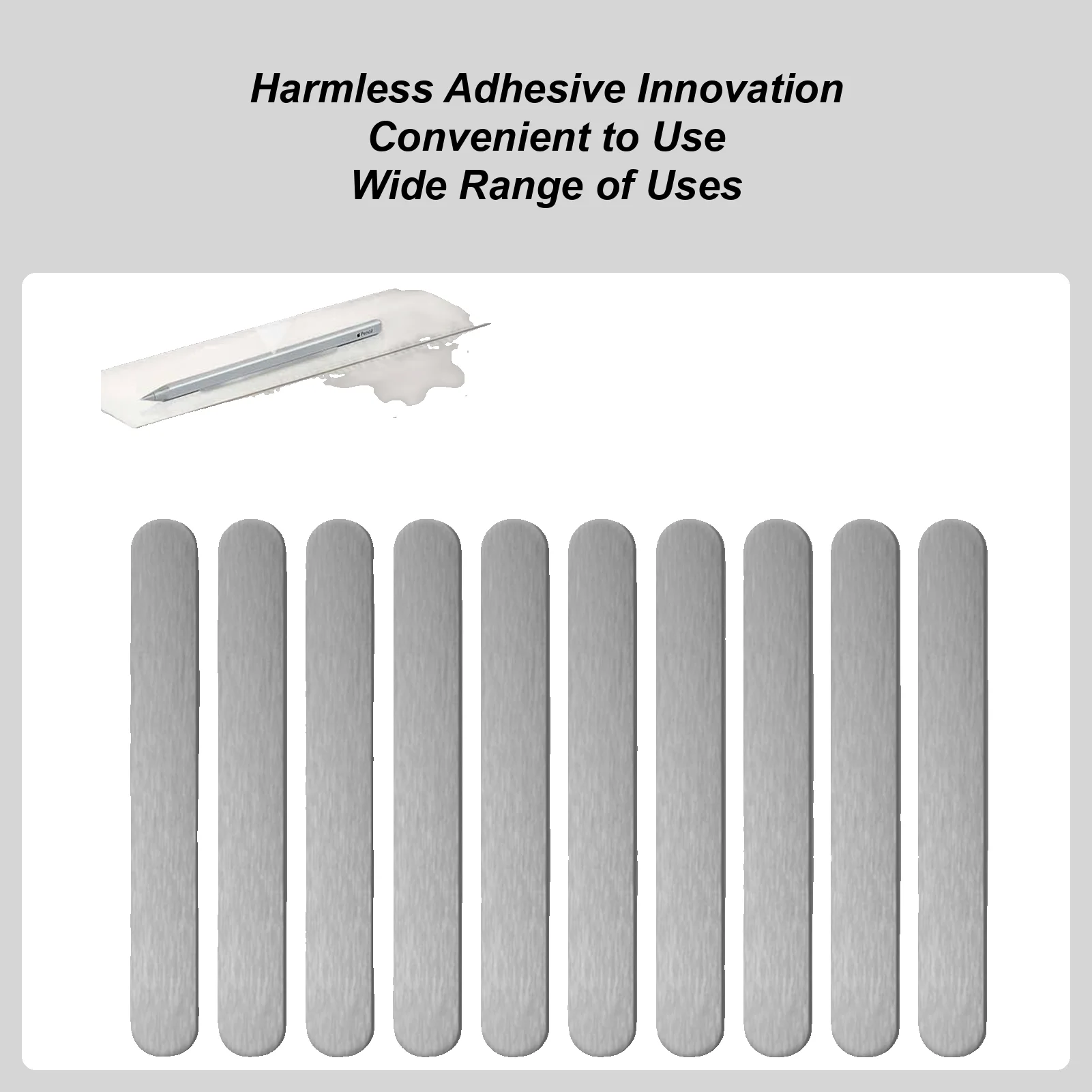 Selbstklebende Metallplatte, 10 Stück, magnetische Stahlplatten, selbstklebende Handyhüllenstreifen für Science Lab Craft Room Workshop