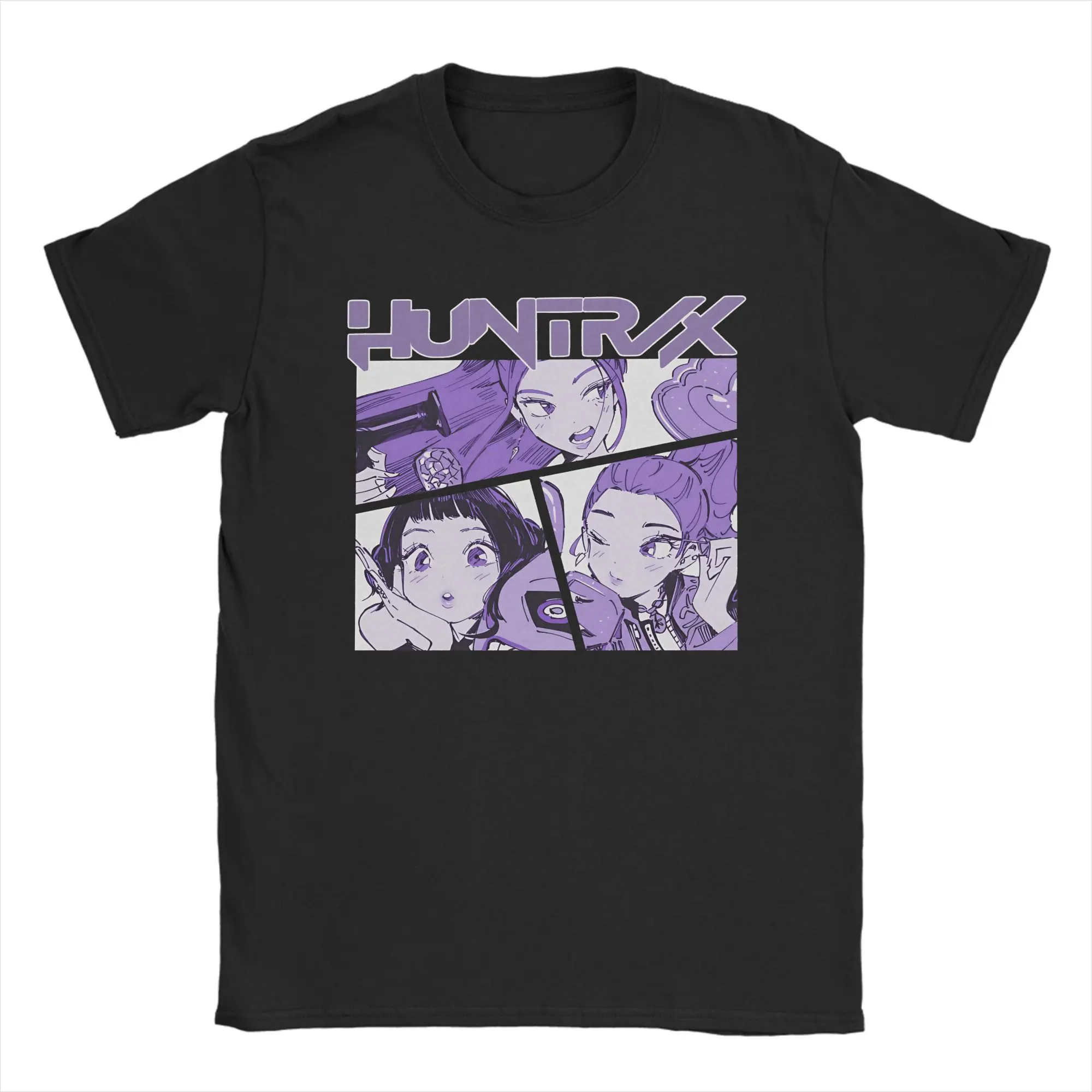 مضحك خمر KPOP شيطان الصيادين تي شيرت الرجال س الرقبة 100% القطن تي شيرت قصير الأكمام تيز الجرافيك المطبوعة القمم