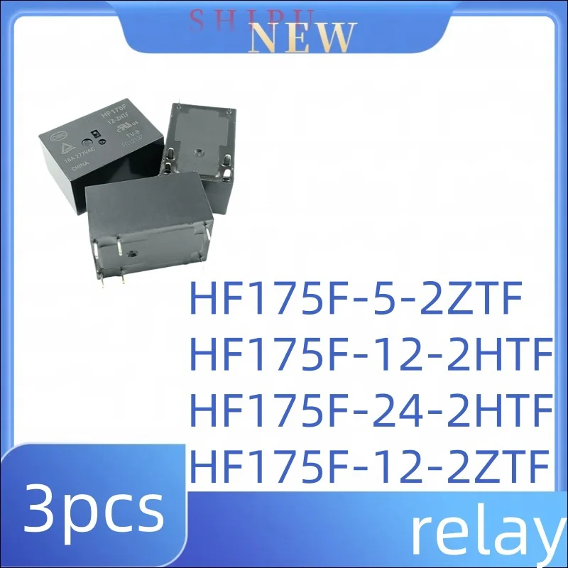 3pcs HF175F-5-2ZTF -12F 24-2HTF HF175F-12-2ZTF 5V 12VDC24 dois relés normalmente abertos