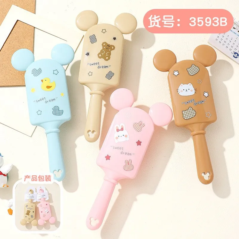 Disney Air Cushion Massage Combs Stitch Mickey Minnie Cartoon Anime Figures Hair Brush Hairdressing Tool Haircare Kids Toys Gift