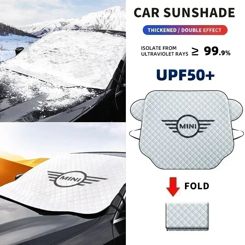 

1pcs Winter Car Snow Shield Shade Front Windshield Anti-frost Antifreeze Sunshade Cover Sun Shade Protector For BMW MINI