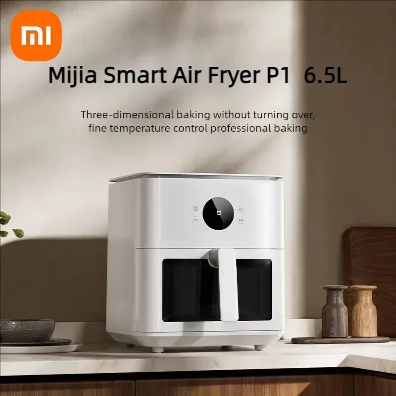 Original Xiaomi Mijia Air Fryer 6.5L Electric Hot Fryer Oven Oilless Cooker Touch Control Visible Window Family Size Mijia APP