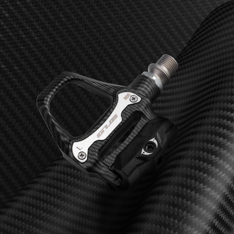 GUB RD5 Bicycle Self-Locking Pedals Road Bicycle High Strength Aluminum Locking Pedals Upgraded Carbon Fiber Textured Pedals