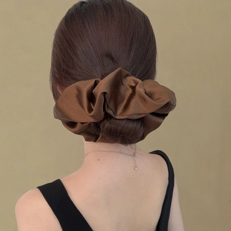 Duży rozmiar 18 cm 1 szt. Jednokolorowa szeroka opaska do włosów dla kobiet Dziewczyny Słodka ozdoba do włosów Scrunchie Opaska do włosów Modne akcesoria do włosów