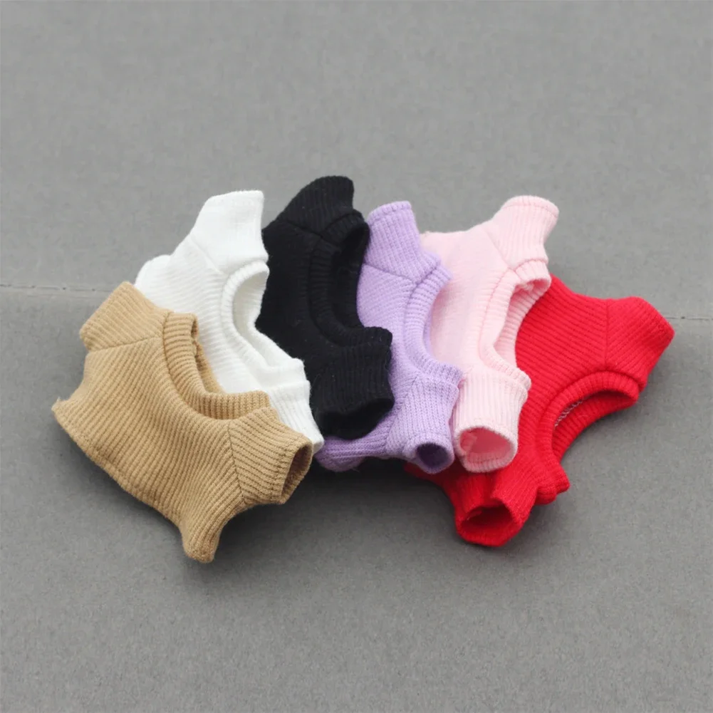 for 15/17cm Ropa Labubu Doll Clothes Match Knitted Hat Sweater Set T-shirt Dopamine Color Matching Fashion Design