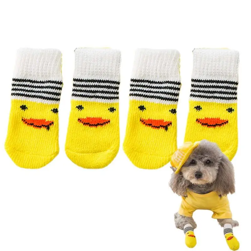 Dog Grip Socks Anti-Slip Dog Socks Strong Grips Traction Control For Indoor On Hardwood Floor Wear Suitable For Small Medium And