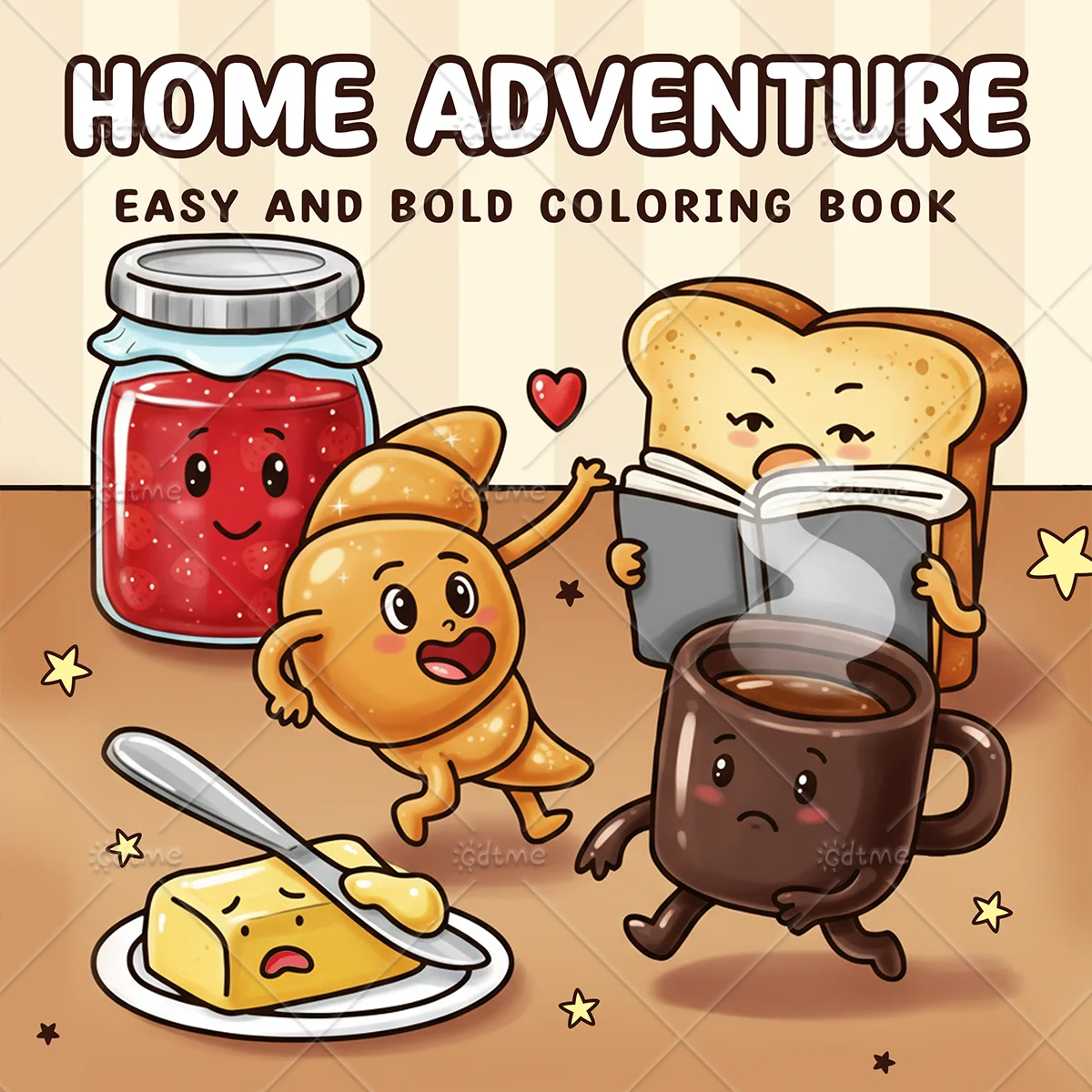 HOME ADVENTURE Bold-easy Patterns Coloring Book for Adults Cute Drawing Book Perfect Gift for Party and Birthday ﻿