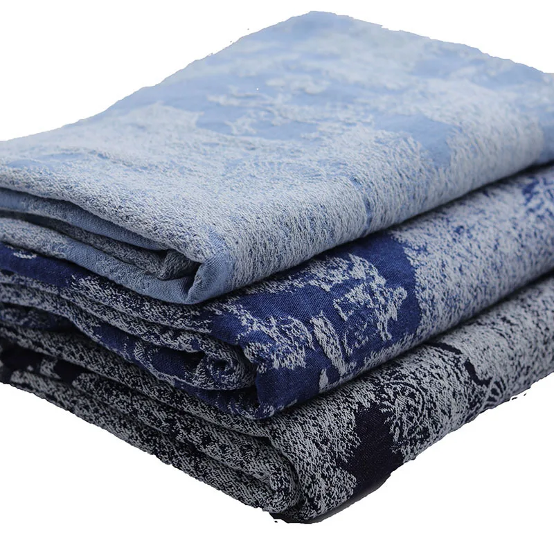 

Qingming Shanghetu Jacquard Fabric, Yarn-dyed, Denim Fabric Washed, Ancient Cheongsam Fabric