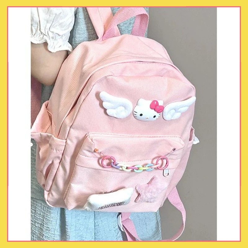 

Sanrio Cute Hello Kitty School Bag Little Wings Student Backpack Junior High School Backpack Ornament Collection Birthday Gifts