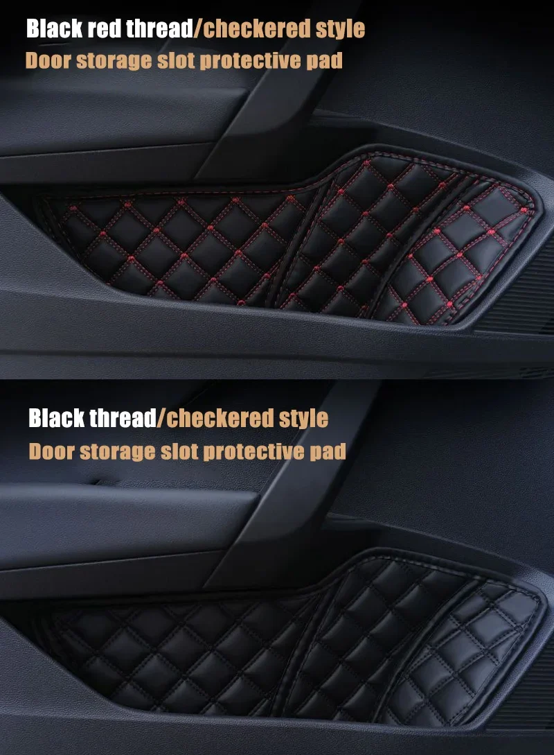 Door Storage Box Mat Full Cover For Honda Civic 11th Gen 2022-2024 Leather Slot Storage Protection Anti Rug Pat Car Accessories