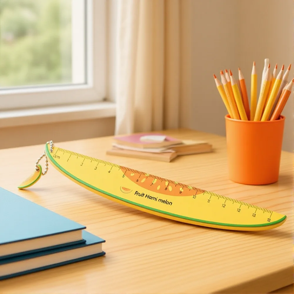 15cm Śliczna Kawaii Plastikowa Linijka Kreatywna Linijka Arbuzowa Owocowa dla Dzieci Uczniów Nowość Koreańskie Artykuły Papiernicze Prezent na Powrót do Szkoły