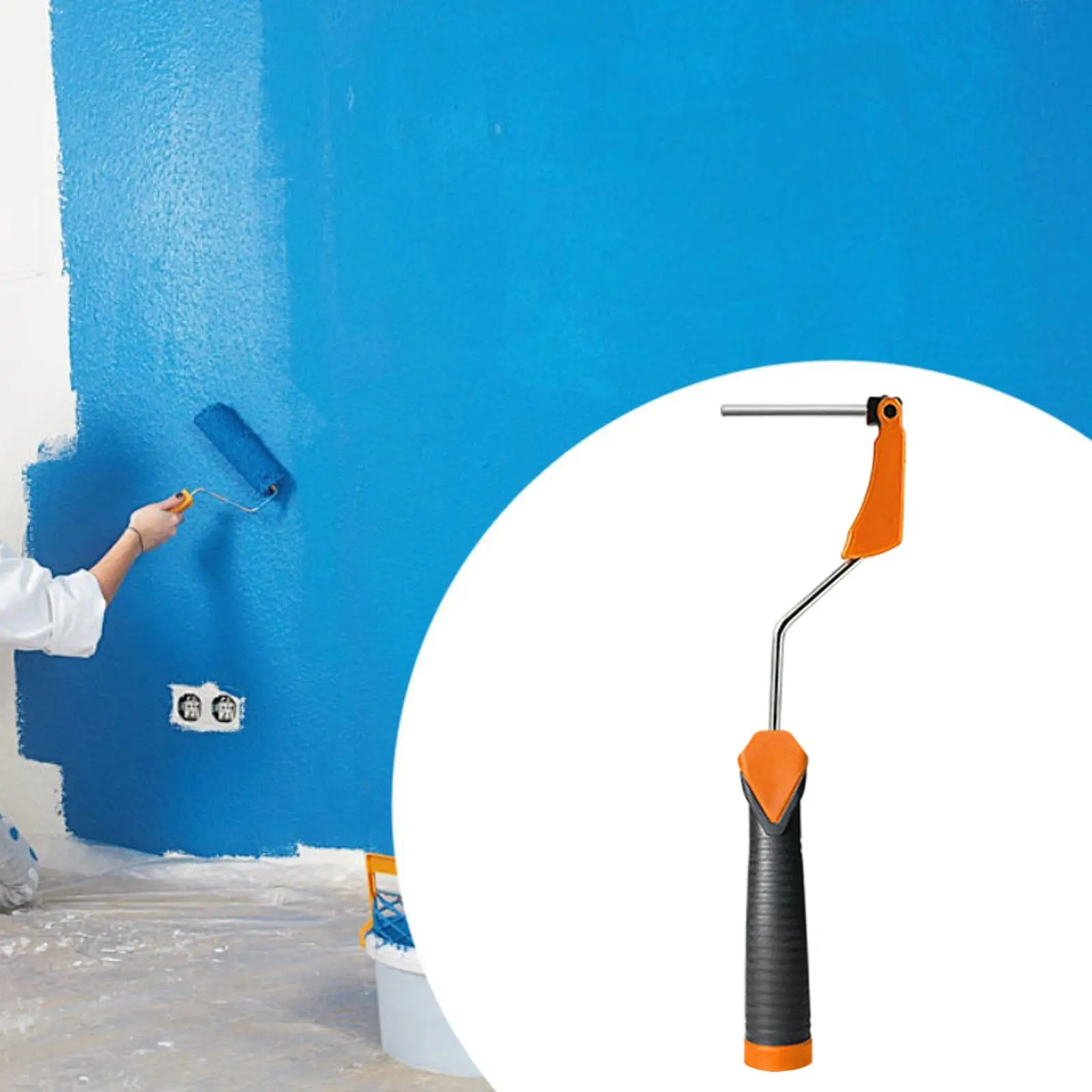 Cadre de rouleau de peinture de 4 pouces, accessoire pratique résistant à l'usure