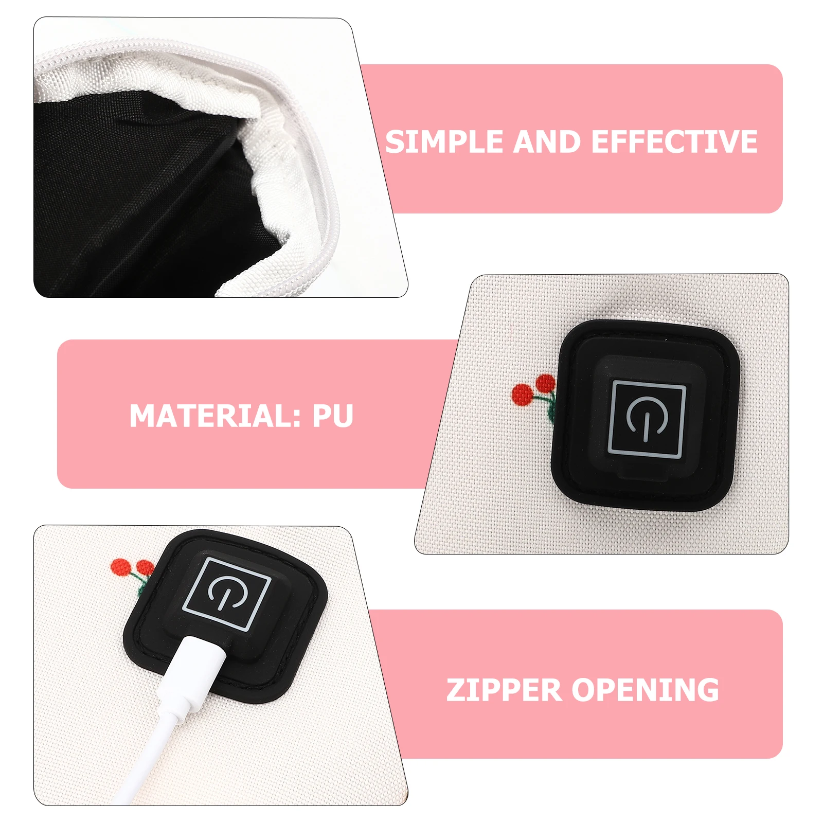 

1 set Milk Bottle Warmer Pouch 5V Portable Insulated Cover for Car Travel 3 Temp Modes Safe Breast Milk Heating Reusable