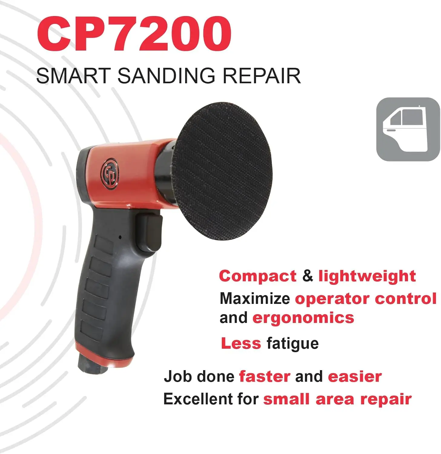 Pneumatic CP7200 - Air Random Rotary Sander Tool, Home Improvement, Woodworking Tools, Polisher, Rust Removal, Heavy Duty, Rotar