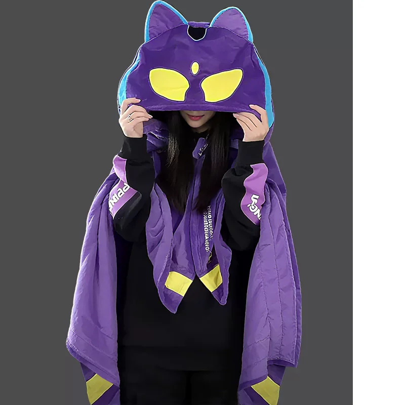 Kamen Rider Extreme Fox Impression Air Conditioner Multi Functional Blanket Lunch Break Office Cover Cloak Warm Shawl Blanket