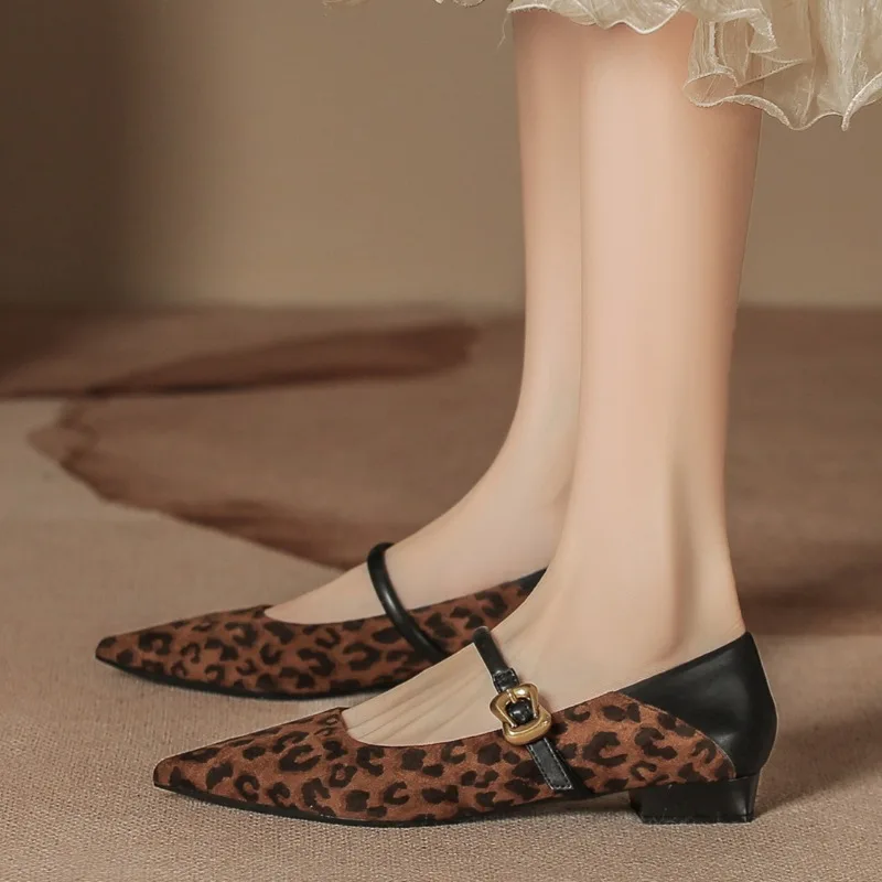 Damen Mary Jane Pumps Vintage Blockabsatz - alternate angle