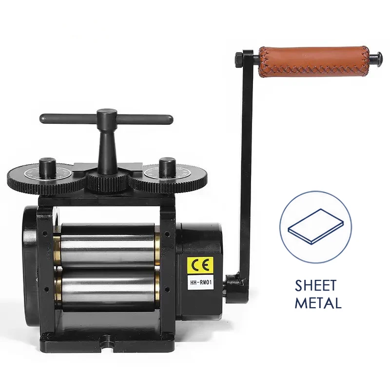 110mm Flat Rolling Mill 4:1 Gear Ratio Manual Metal Sheet Rolling Machine for Jewelry Making Gold Silver Copper Processing
