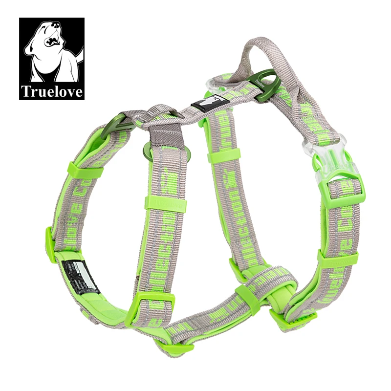 Truelove TLH6172 Anti-Zug Hundegeschirr, Gepolsterte Sportweste mit Atmungsaktivem Netz, Reflektierendes Design & Tragegriff für Diensthunde