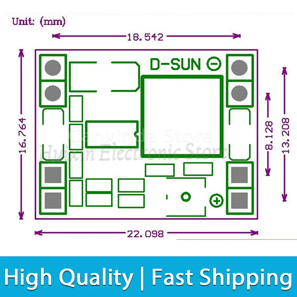 2pcs MP1584EN MP1584 3A Ultra-Small Size DC-DC Step Down Power Supply Module Adjustable Buck Converter