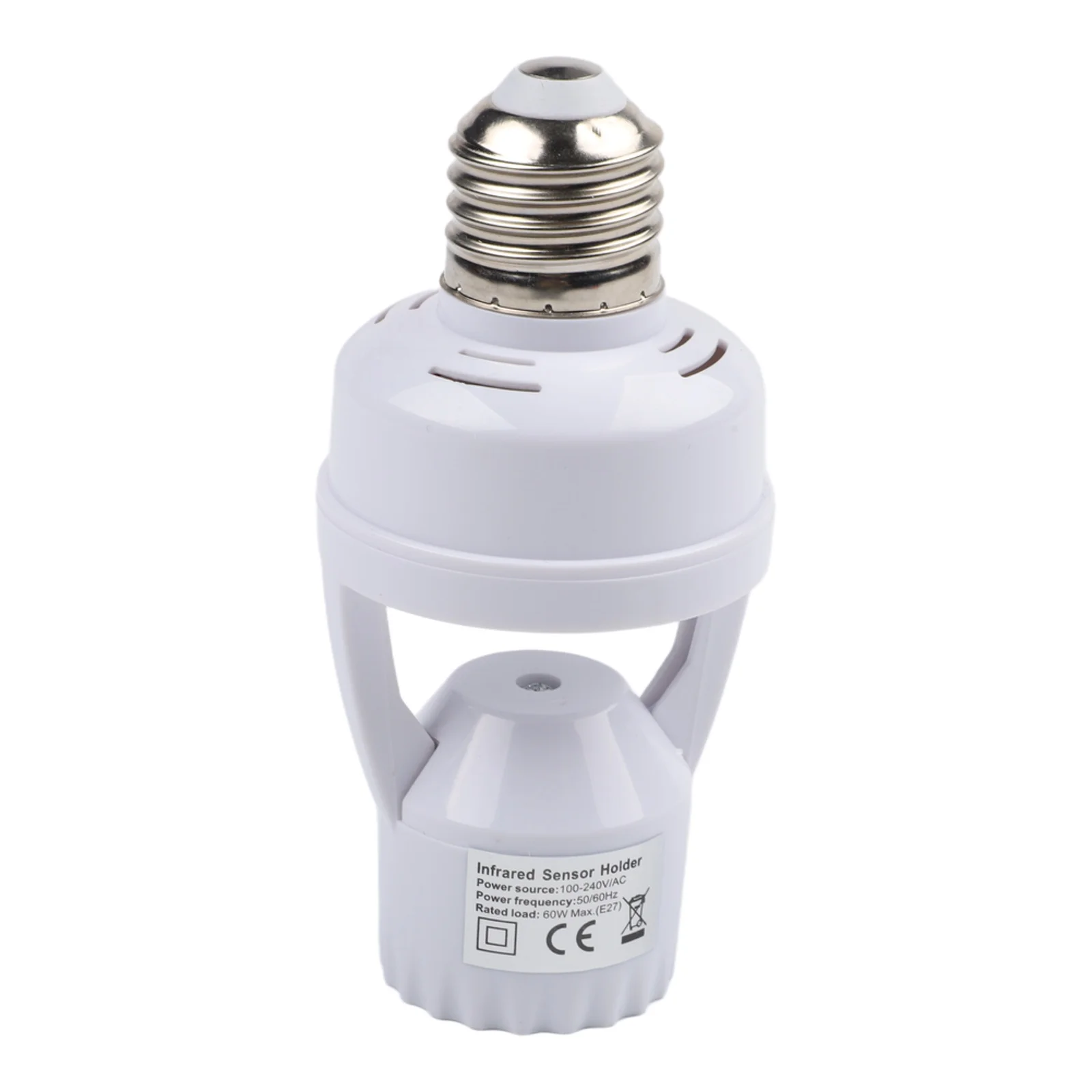 Infrared Motion Sensor Light Bulb Holder E27 with Automatic Detection and ABS Heat Resistant Shell for LED Lamps