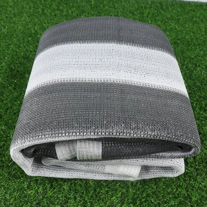 12Pin 80~90% Stripe Sunshade Nets Outdoor Sunblock Shade Cloth Anti-UV Sunscreen Fabric Sun Shading Sail Fence Privacy Screen