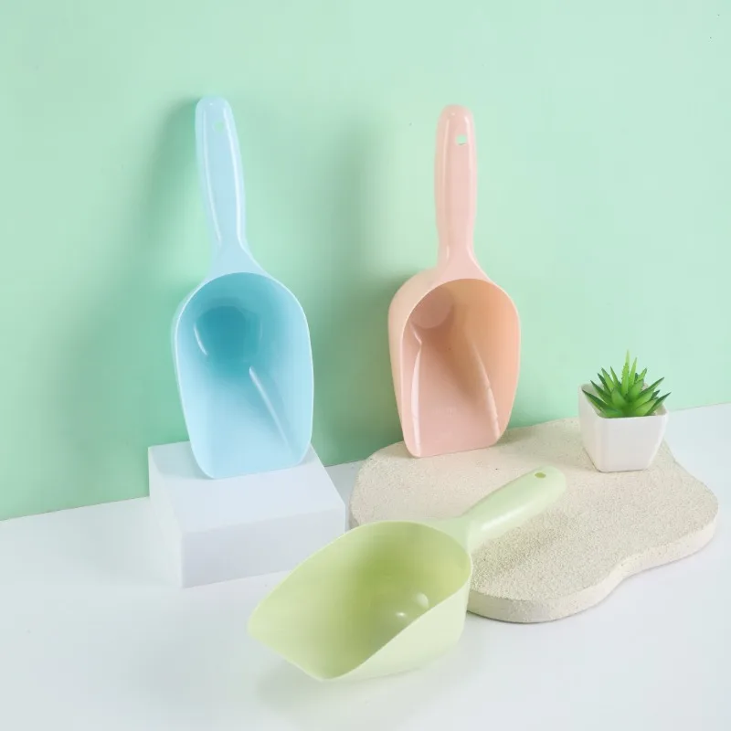 Small Plastic Pet Food Scoop Deepened Design Dog Cat Food Shovel Portable Feeding Spoon for Pet Snack Grain Feeding Supplies