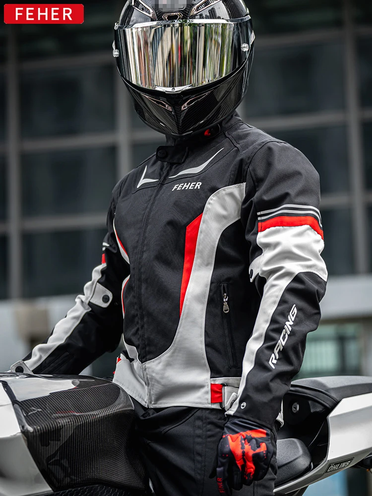 Detachable Waterproof  Warm Inner Liner Motocross Cycling Protective Clothing Men Wear Resistant Reflective Motorcycle Jacket