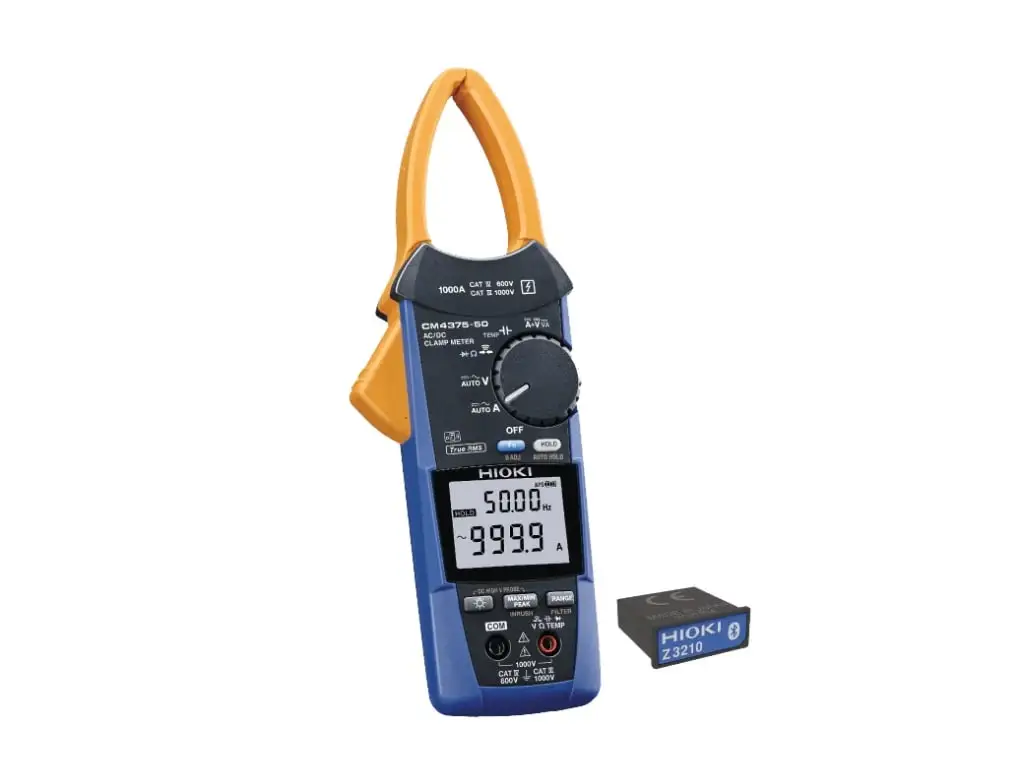 Hioki CM4375-90 True RMS 1000 A AC/DC Clamp Meter with Wireless Adapter Z3210