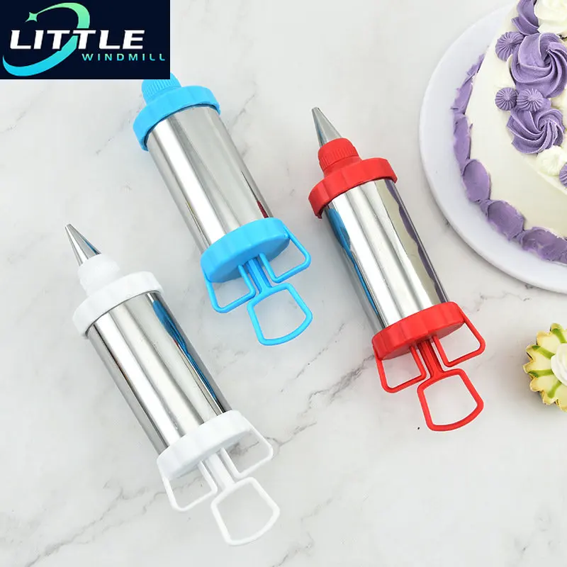 Stainless Steel Cookie Decorating Gun Sets Biscuit Press Maker Cream Pastry Syringe Extruder Nozzles Kitchen Baking Tools