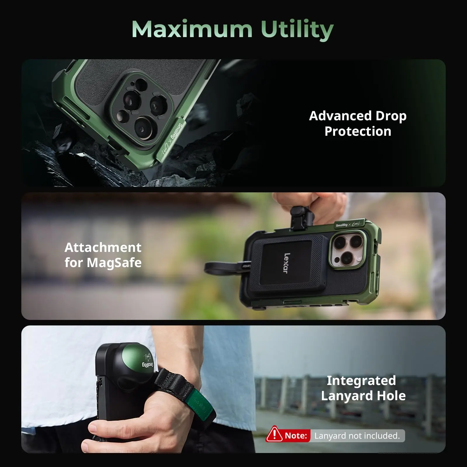 SmallRig 5002 16 Pro/Pro Max Cage Kit x Brandon Li Mobile Kit video leggero per iPhone 16 Pro/Pro Max Co-design Edition