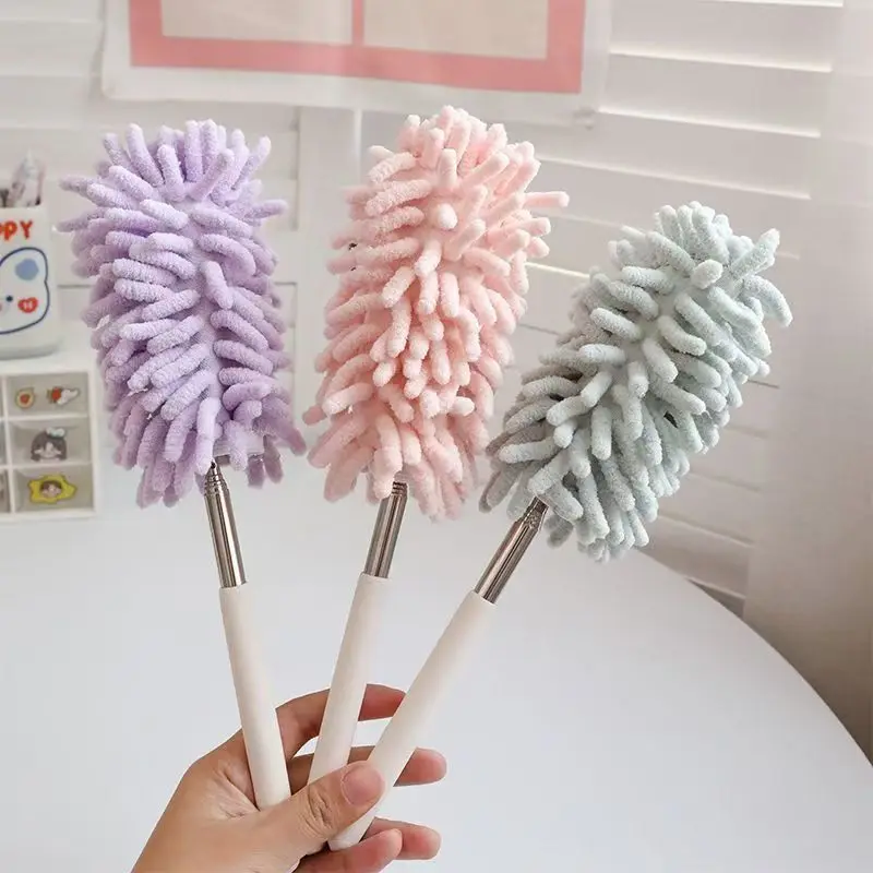 1PC Practical Household Feather Duster Retractable Dust Removal Brush Cleaning Brush Sweeping Dust Adsorption Brush