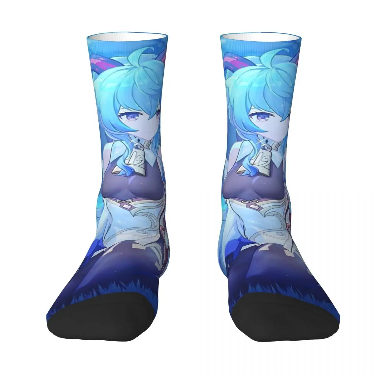 Genshin Impact Socks Anime Ganyu Funny Stockings Female Comfortable Climbing Socks Autumn Custom Anti Skid Socks