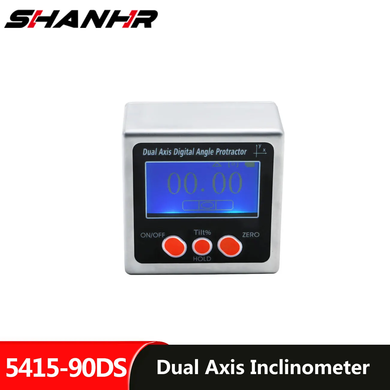 SHANHR Digital Bevel Box Dual Axis Inclinometer With Aluminum Alloy Material Electronic Protractor Inclinometer With Backlight