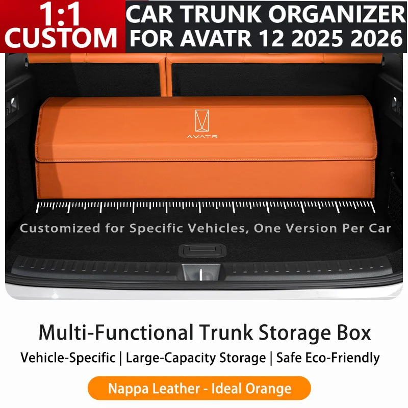 

Custom Car Trunk Organizer Box For ‌AVATR 12 012 2025 2026 Leather Large Capacity Auto Multiuse Storage Bag Folding