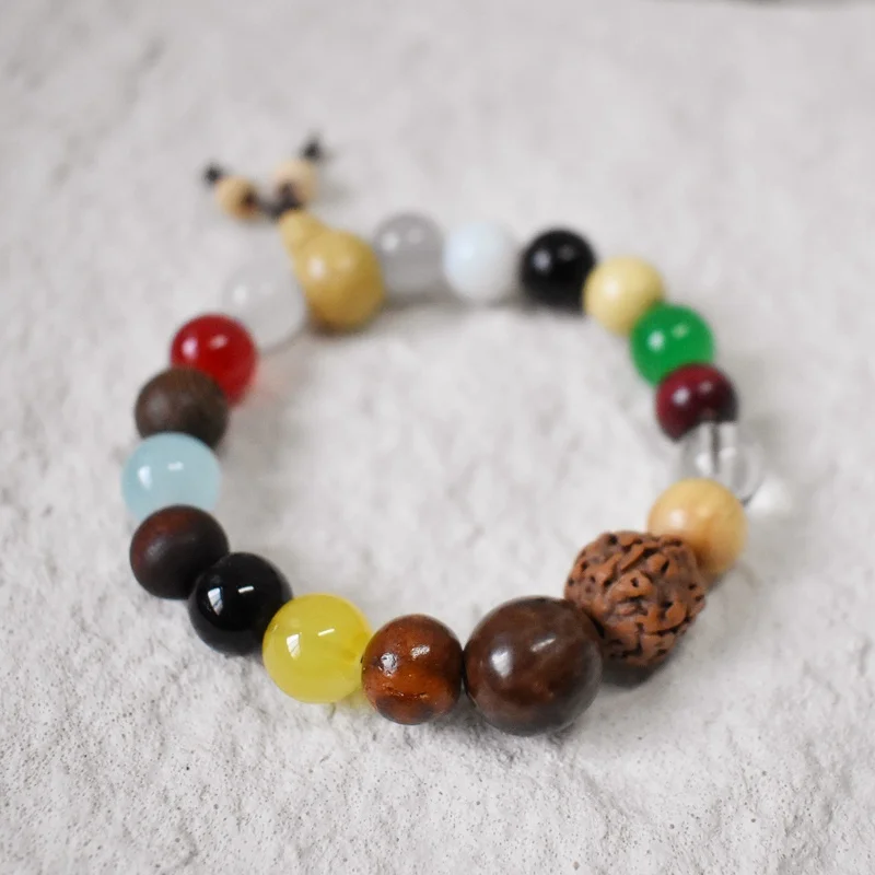 18 Bodhi Seed Bracelet Chinese Style Buddhism Prayer Beaded Lucky Transfer Ethnic Jewelry Couple Gift