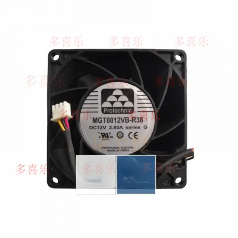 

ZMZM 1 шт. для MGT8012VB-R38 DC12V 2,80A 8 см 3-проводной водонепроницаемый охлаждающий вентилятор