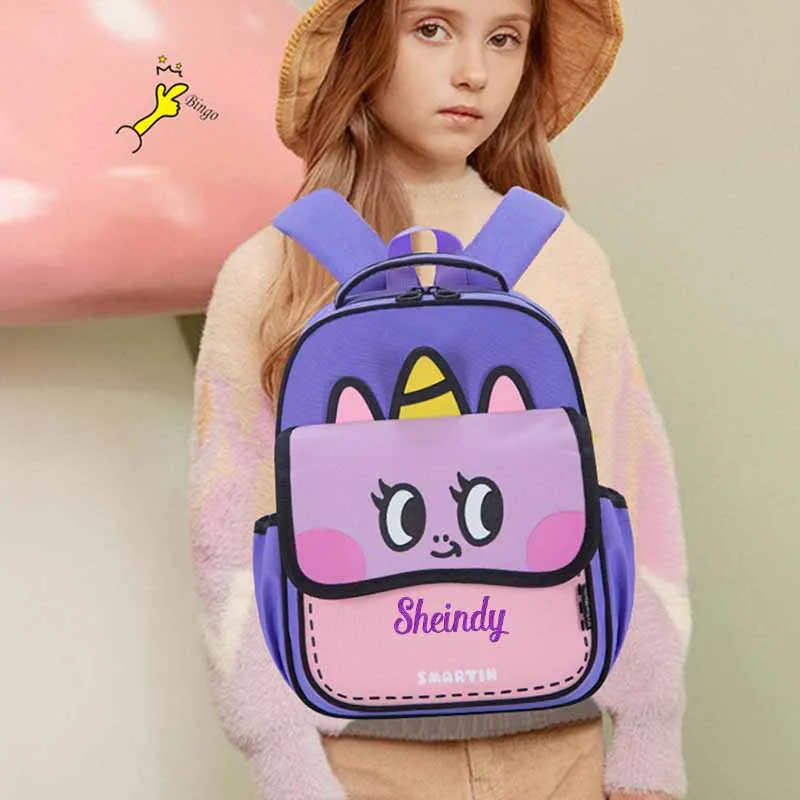 

New Cute Kindergarten Backpack, Personalized Custom Cartoon Rabbit Sports Bag, Children Backpack, Back To School Gift, With Name