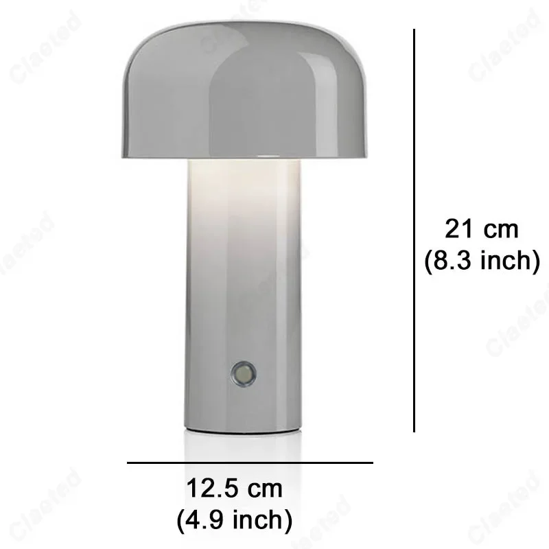 Cogumelo italiano lâmpada portátil sem fio toque recarregável candeeiro de mesa usb decoração quarto luz da noite