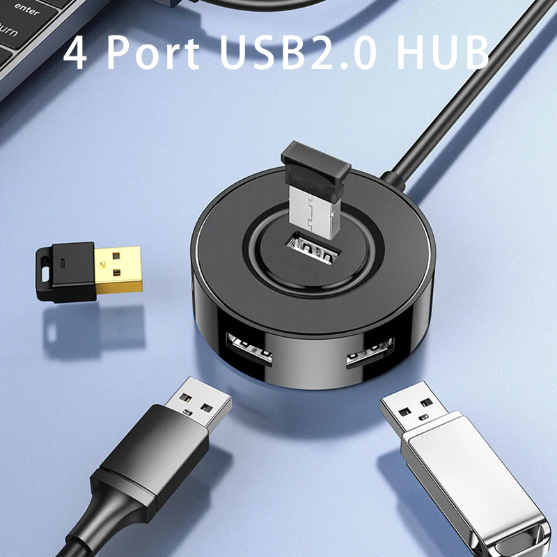 

4 in 1 USB2.0 Hub High Speed Multi USB Splitter Expander For MacBook Pro Computer PC Laptop Accessories USB 2.0 HUB Adapter