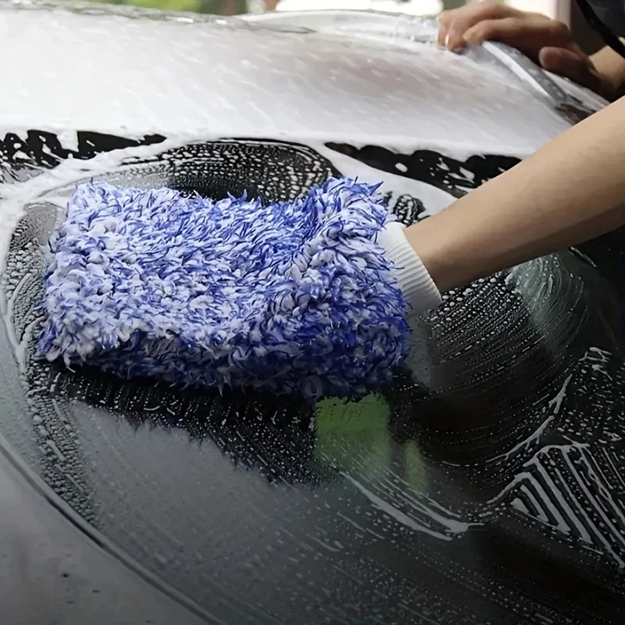 High Density Car Cleaning Tools Glove Ultra Soft Mitt Microfiber Madness Wash Mitt Accessories Easy To Dry Auto Detailing Glove