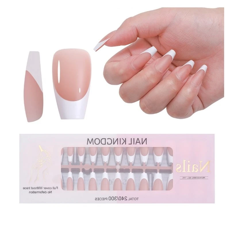 A27U Upgraded DIY Nail Art Manicure French Tip Press On Nails 240 Pcs Full Cover For Women Fake Nails Acrylic On Nails