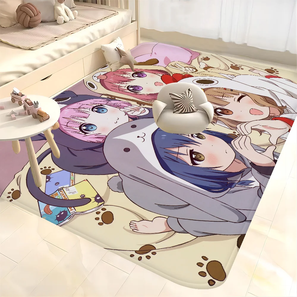 

Anime YuruYuri Door Mat Washable Non-Slip Living Room Sofa Chairs Area Mat Kitchen Doormat Area Rug