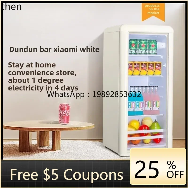 

AA Refrigerated Cabinet Home Living Room Small Refrigerator Vintage Office Refrigerator